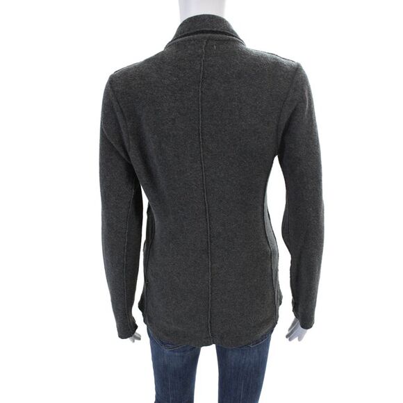 Goldie Womens Narrow Lapel Single Button Jacket Gray Cotton Size Small - Picture 4 of 4